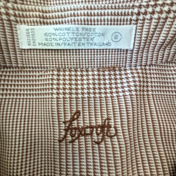 Foxcroft wrinkle free cotton blend button down long sleeve shirt size 8 - Picture 11 of 16
